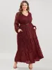 Solid Crochet Lace Lantern Sleeve Pocket Flutter Maxi Dress sold by Bloomchic
