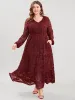 Solid Crochet Lace Lantern Sleeve Pocket Flutter Maxi Dress sold by Bloomchic