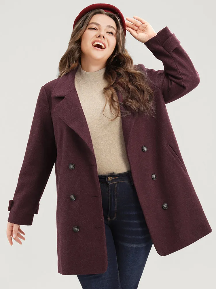Solid Suit Collar Pocket Double Breasted Blazer sold by Bloomchic product image thumbnail 2