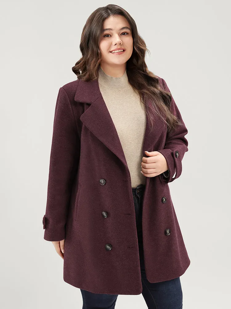 Solid Suit Collar Pocket Double Breasted Blazer sold by Bloomchic product image thumbnail 4
