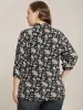 Floral Print Lantern Sleeve Tie V Neck Blouse sold by Bloomchic