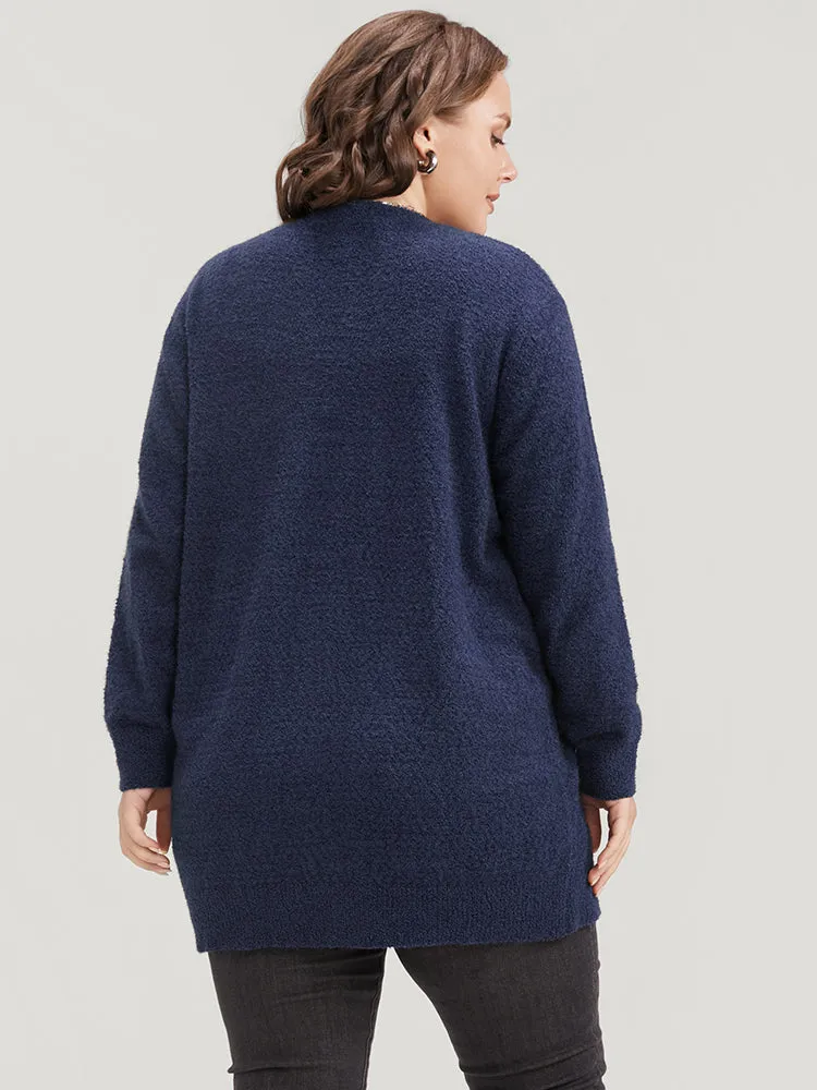 Solid Super Soft Plush Knit Open Front Cardigan sold by Bloomchic product image thumbnail 5