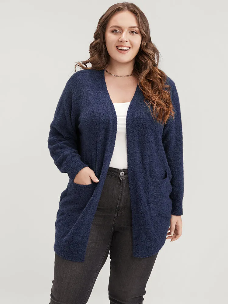 Solid Super Soft Plush Knit Open Front Cardigan sold by Bloomchic product image thumbnail 2