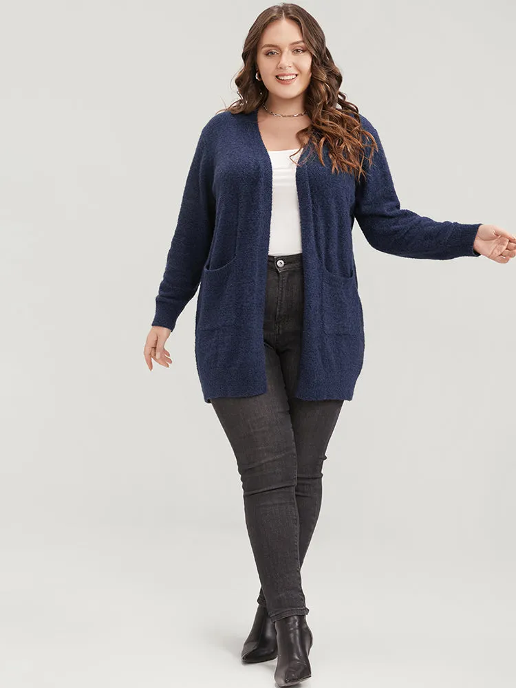 Solid Super Soft Plush Knit Open Front Cardigan sold by Bloomchic product image thumbnail 4