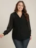 Geometric Mesh Button Up Textured Blouse With Cami Top sold by Bloomchic