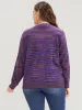 Space Dye Pointelle Knit Button Front Heather Cardigan sold by Bloomchic