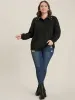 Solid Button Up Pearl Beaded Polo Neck Sweatshirt sold by Bloomchic