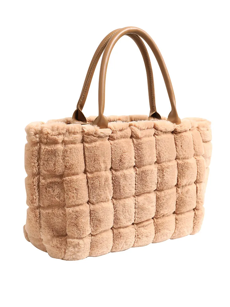 Minimalist Fluffy Shoulder Tote Bag sold by Bloomchic product image thumbnail 2