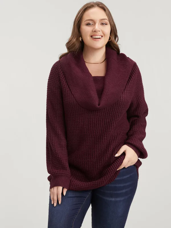 Solid Pointelle Knit Arc Hem Off Shoulder Knit Top sold by Bloomchic