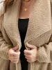 Solid Pocket Open Front Teddy Coat sold by Bloomchic