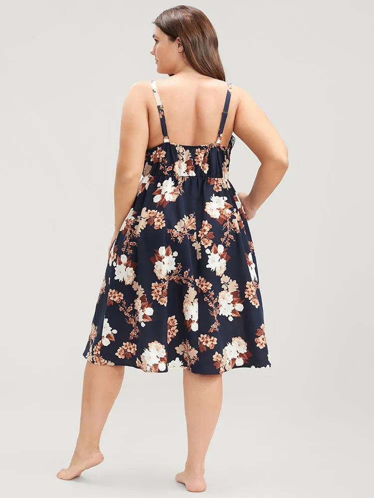 Floral Wrap Lace Trim Cami Night Dress sold by Bloomchic product image thumbnail 5