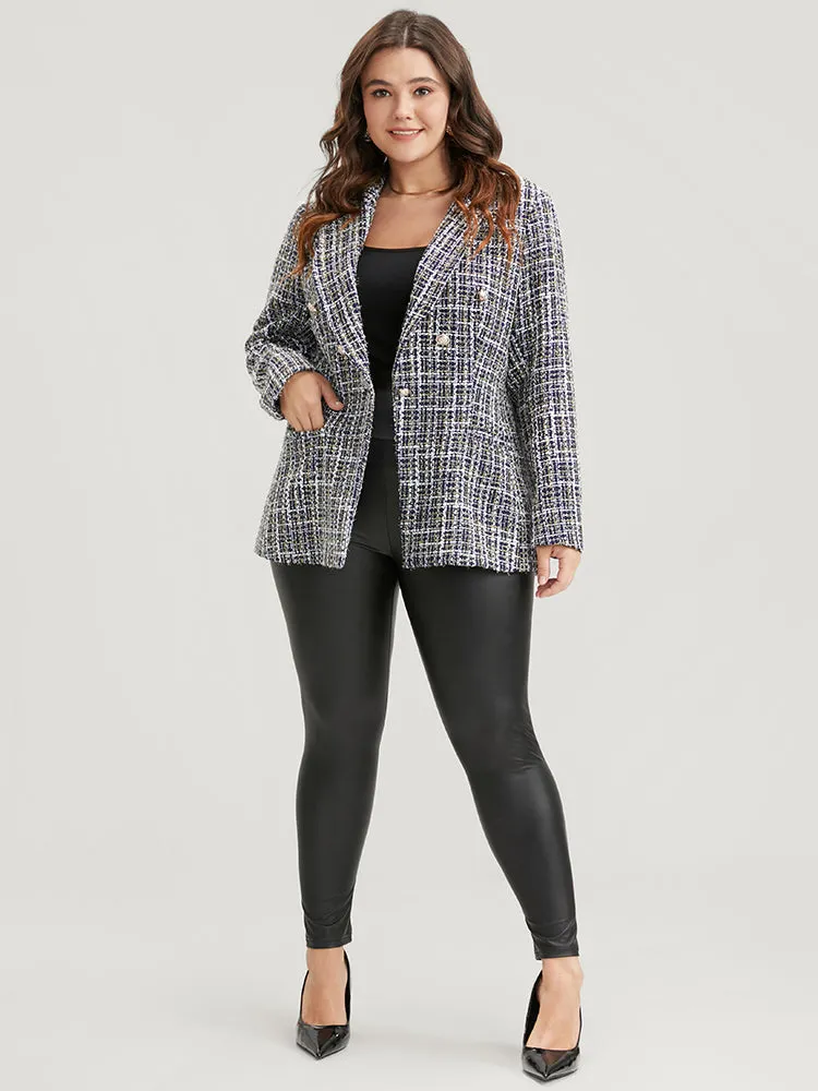 Plaid Tweed Pocket Suit Collar Blazer sold by Bloomchic product image thumbnail 5