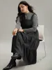 Static-Free Solid Ruffle Layered Hem Cami Dress sold by Bloomchic