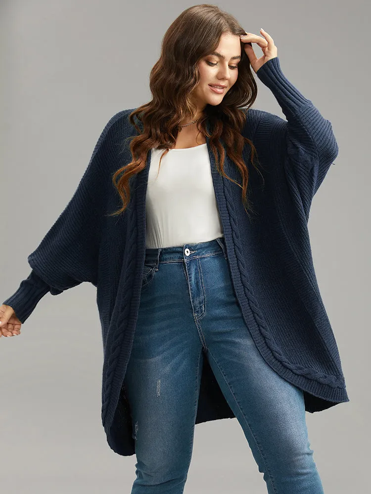 Supersoft Essentials Batwing Sleeve Cable Knit Cardigan sold by Bloomchic