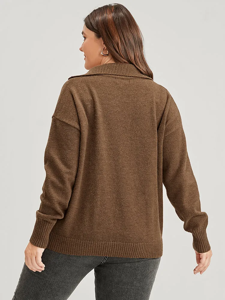 Solid Super Soft Plush Knit Lace Up Knit Top sold by Bloomchic product image thumbnail 4