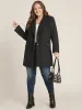 Solid Flap Pocket Suit Collar Button Coat sold by Bloomchic