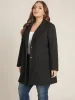 Solid Flap Pocket Suit Collar Button Coat sold by Bloomchic