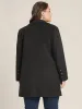Solid Flap Pocket Suit Collar Button Coat sold by Bloomchic