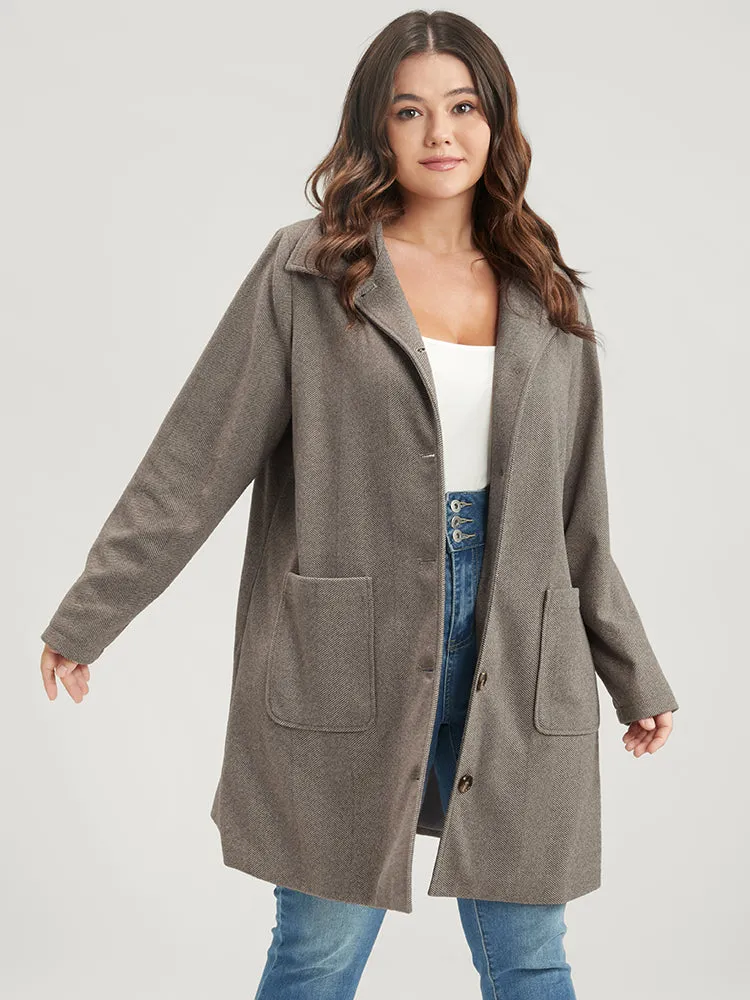 Solid Pocket Detail Button Up Coat sold by Bloomchic product image thumbnail 3