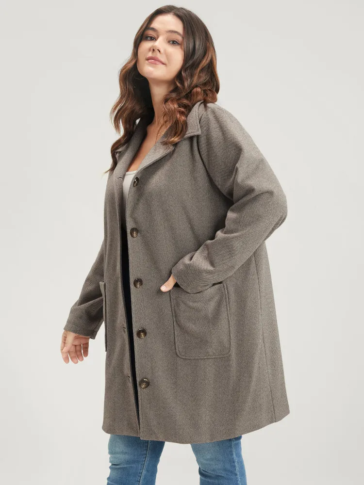 Solid Pocket Detail Button Up Coat sold by Bloomchic product image thumbnail 2