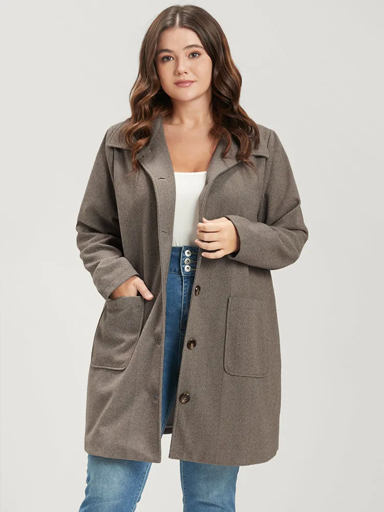 Solid Pocket Detail Button Up Coat sold by Bloomchic product image thumbnail 4