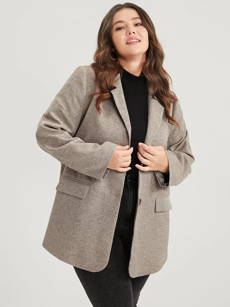 Solid Button Suit Collar Belted Flap Pocket Blazer sold by Bloomchic product image thumbnail 3