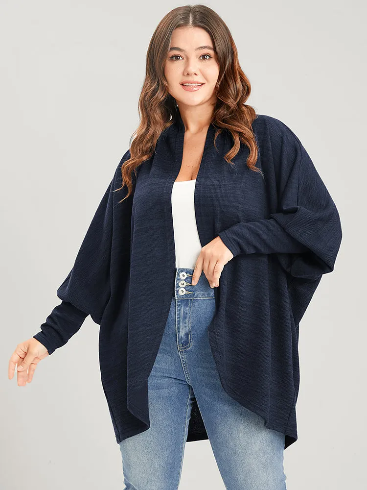 Solid Open Front Dolman Sleeve Coat sold by Bloomchic