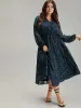 Chiffon Ditsy Floral Pocket Shirred Cuffs Dress sold by Bloomchic
