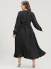 Solid V Neck Belted Pleated Midi Dress sold by Bloomchic