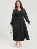 Solid V Neck Belted Pleated Midi Dress sold by Bloomchic
