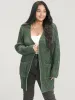 Solid Pointelle Knit Heather Rib Knit Open Front Cardigan sold by Bloomchic