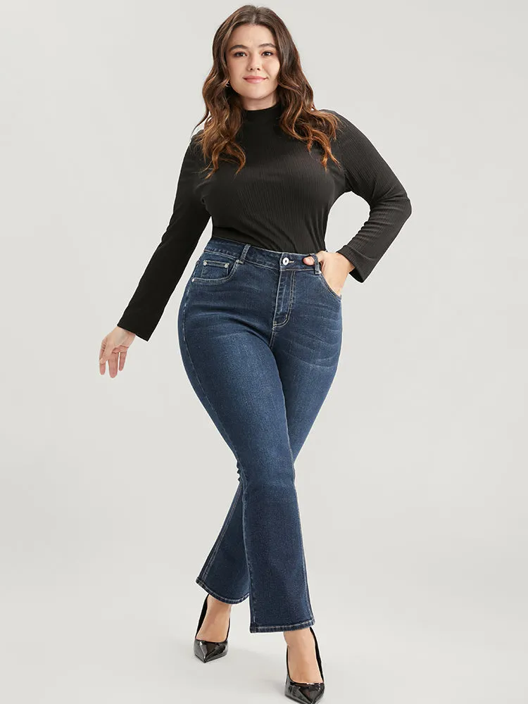 Bootcut Very Stretchy High Rise Dark Wash Jeans sold by Bloomchic product image thumbnail 3