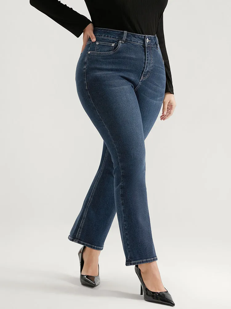 Bootcut Very Stretchy High Rise Dark Wash Jeans sold by Bloomchic