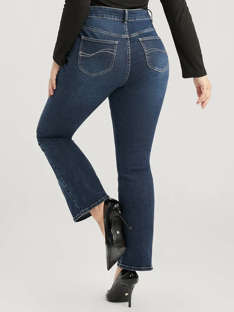 Bootcut Very Stretchy High Rise Dark Wash Jeans sold by Bloomchic product image thumbnail 2