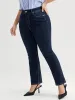 Bootcut Very Stretchy High Rise Dark Wash Full Jeans sold by Bloomchic