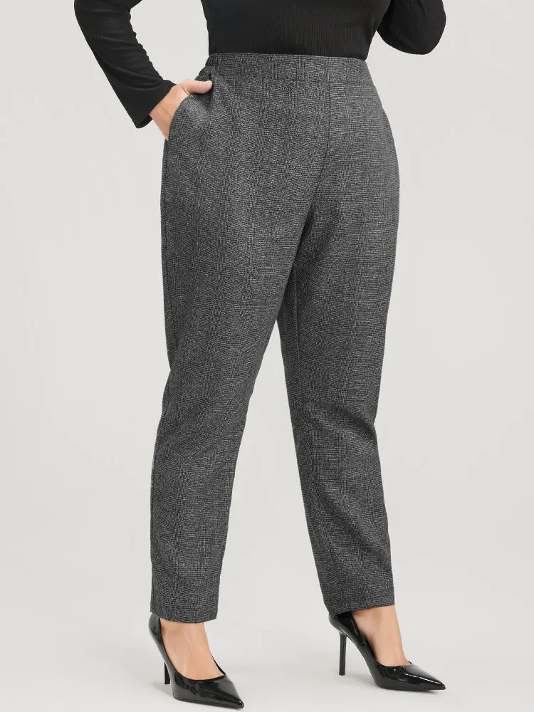 Solid High Rise Pocket Tartan Pants sold by Bloomchic product image thumbnail 3