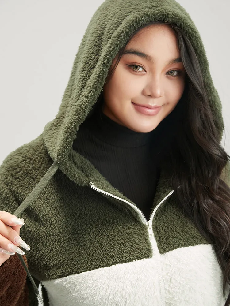 Colorblock Contrast Pocket Zip Up Coat sold by Bloomchic product image thumbnail 2