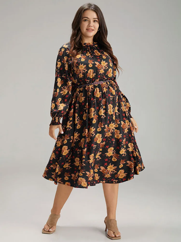 Supersoft Essentials Floral Print Mock Neck Dress sold by Bloomchic