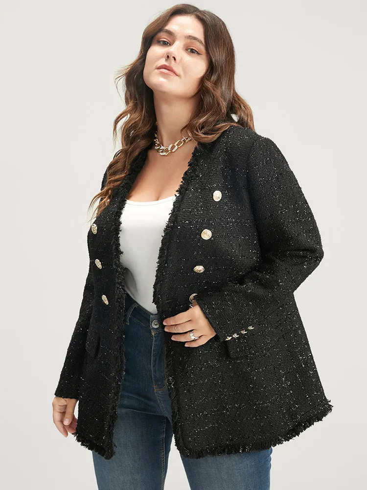 Solid Flap Pocket Button Detail Blazer sold by Bloomchic product image thumbnail 5