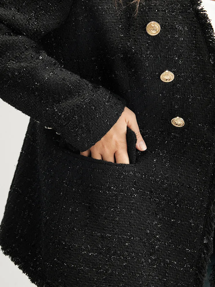 Solid Flap Pocket Button Detail Blazer sold by Bloomchic product image thumbnail 3