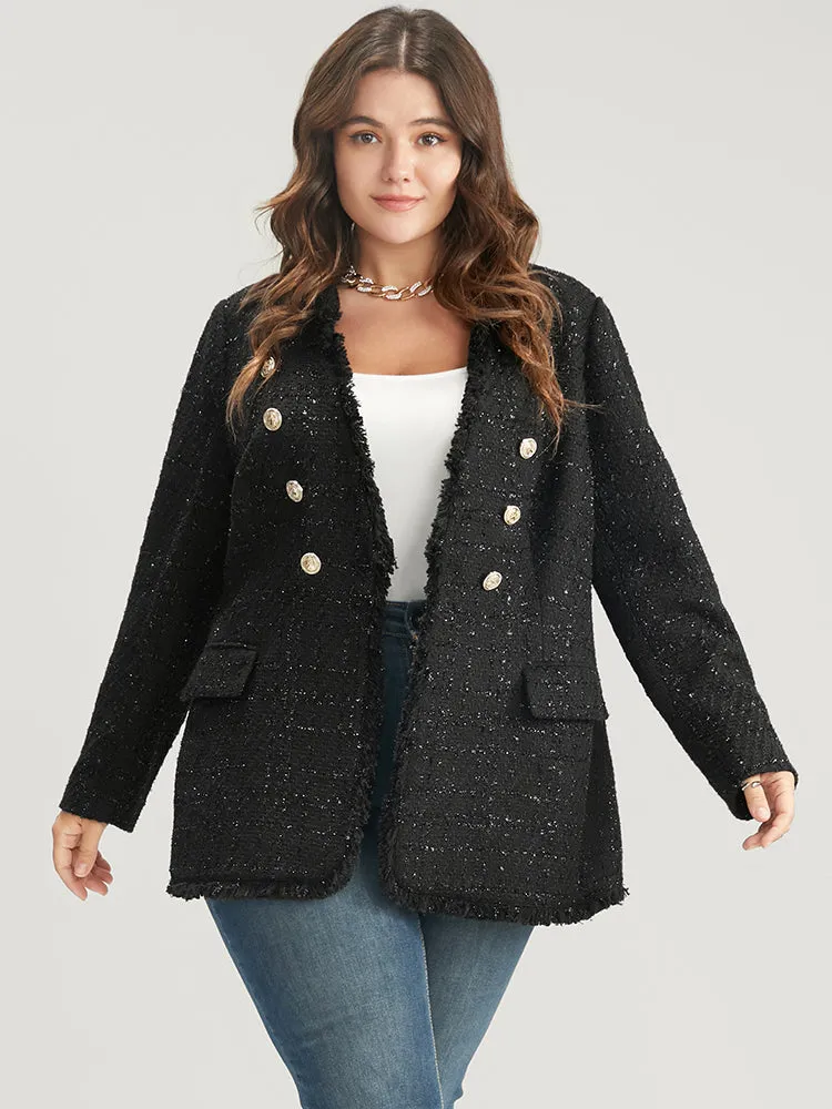 Solid Flap Pocket Button Detail Blazer sold by Bloomchic