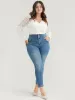 Solid Contrast Lace	V Neck Long Tee sold by Bloomchic