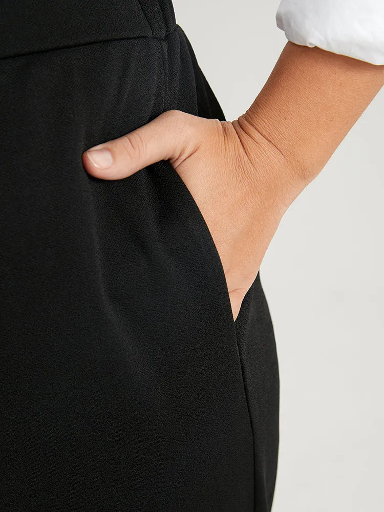 Solid Elastic Waist Fake Button Pocket Pants sold by Bloomchic product image thumbnail 5