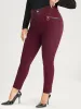 Straight Extremely Stretchy High Rise Color Wash Fake Zipper Pocket Jeans sold by Bloomchic