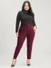 Straight Extremely Stretchy High Rise Color Wash Fake Zipper Pocket Jeans sold by Bloomchic
