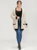 Contrast Trim Pointelle Knit Pocket Button Front Cardigan sold by Bloomchic