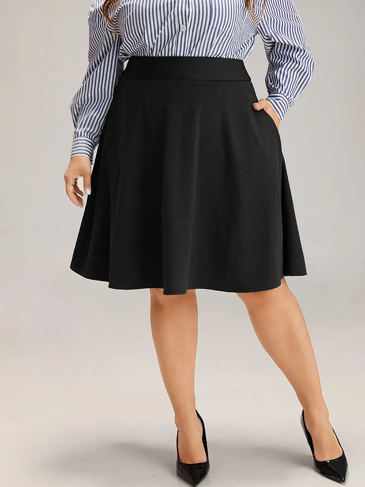 Solid Pocket Elastic Waist Skirt sold by Bloomchic product image thumbnail 5