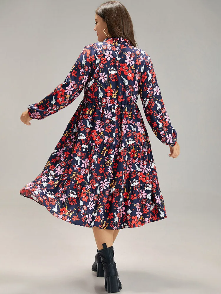 Floral Print Keyhole Shirred Dress sold by Bloomchic product image thumbnail 2