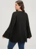 Solid Ruffle Sleeve Lace Trim Coat sold by Bloomchic