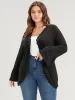 Solid Ruffle Sleeve Lace Trim Coat sold by Bloomchic